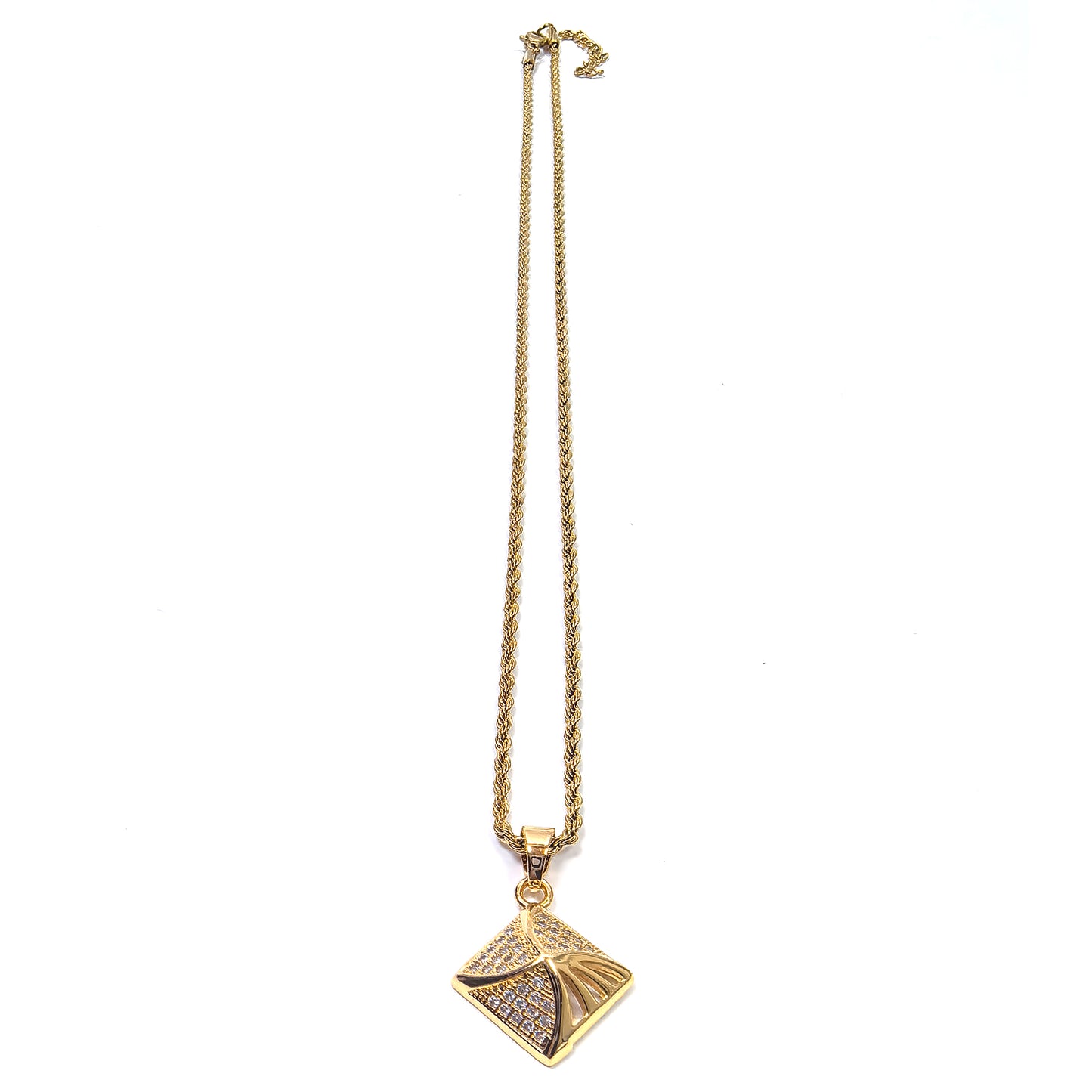Diamond Pendant Gold Plated Necklace