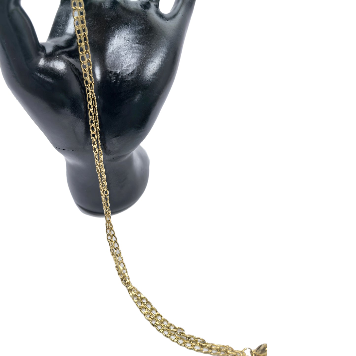 Gold Plated Monogram B Crown Pendant Necklace with Cubic Zirconia