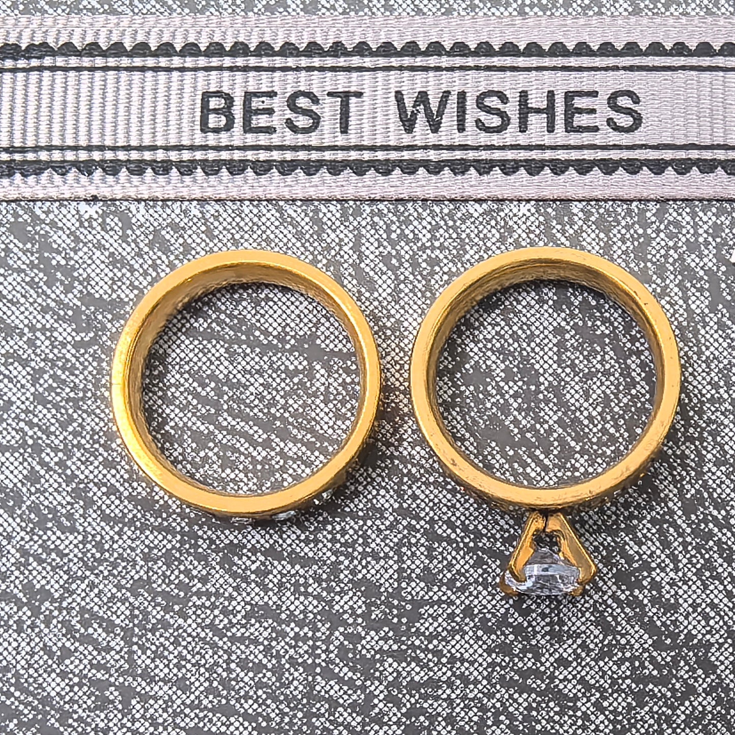 Classic Gold Plated Couple Double Rings