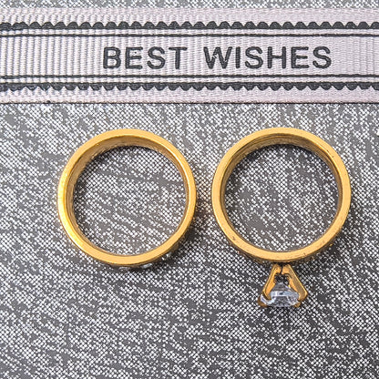 Classic Gold Plated Couple Double Rings