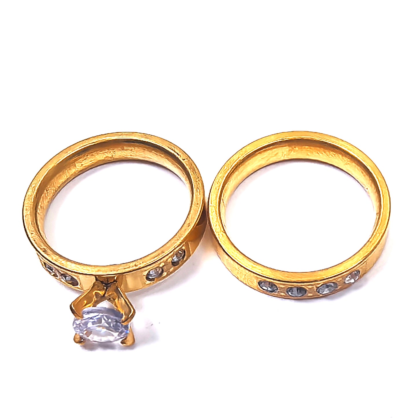 Classic Gold Plated Couple Double Rings