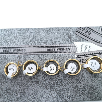 Classic Gold Plated Couple Double Rings