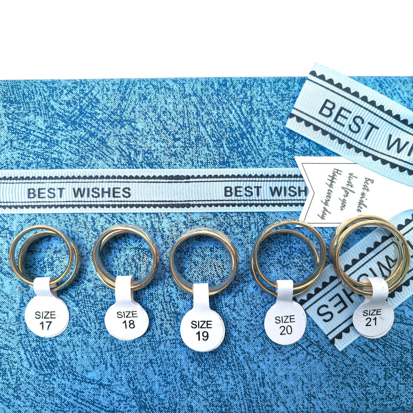 Love Gold Plated Couple Double Rings