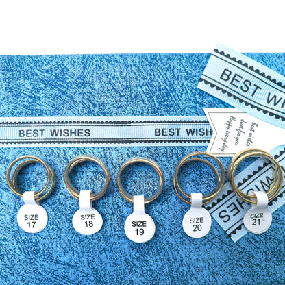 Love Gold Plated Couple Double Rings