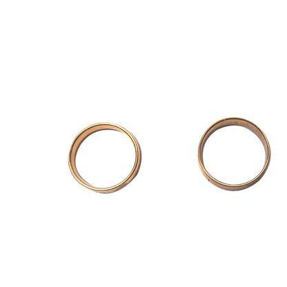 Love Gold Plated Couple Double Rings