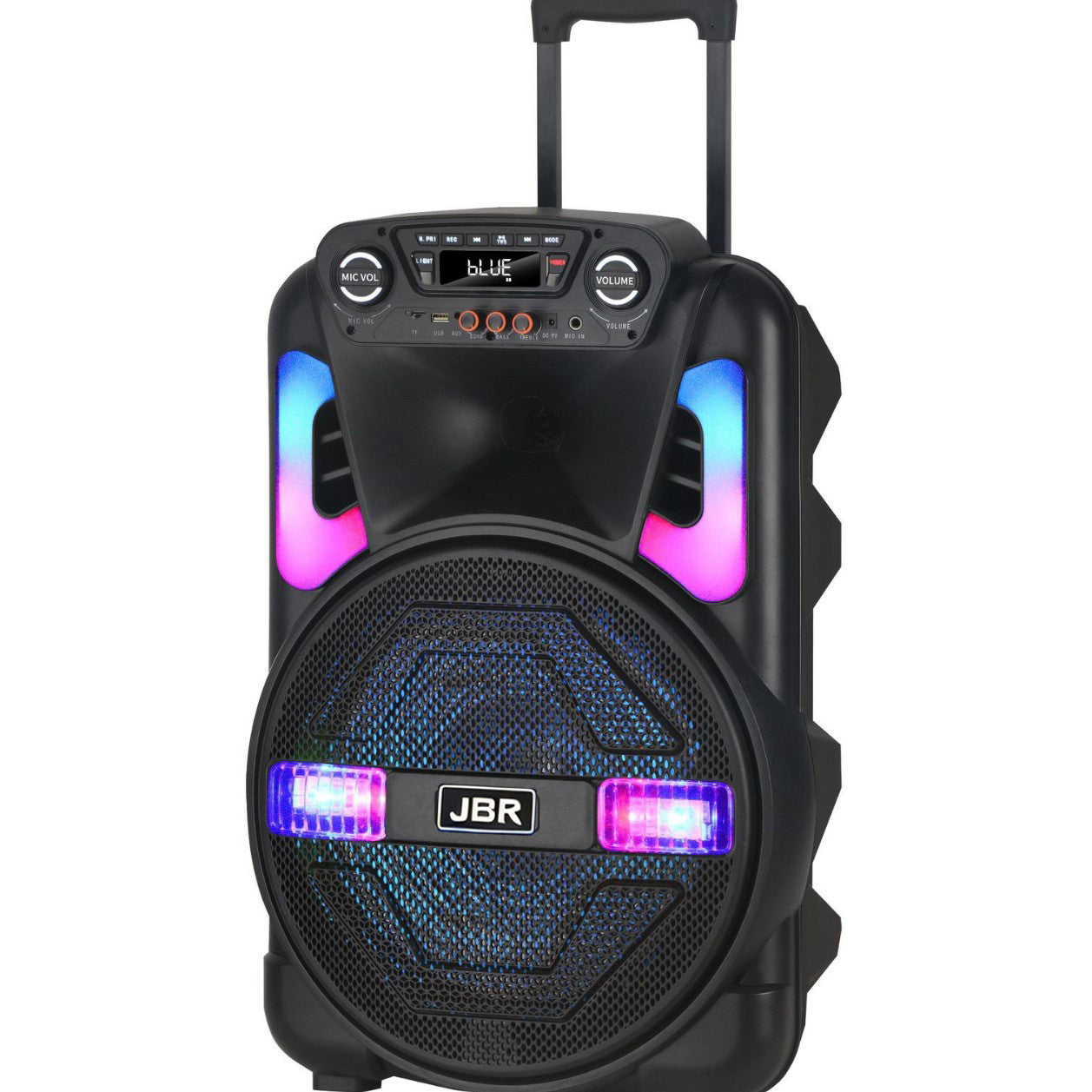 12" Portable TWS Bluetooth Speaker with Wireless Mic & Laser Lights