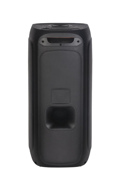 Dual 8" Portable Bluetooth Speaker with Wireless Mics & RGB Lights