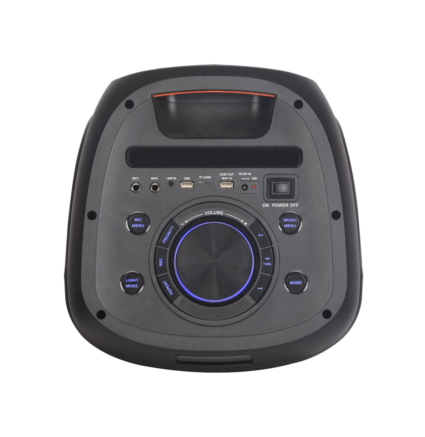 Dual 8" Portable Bluetooth Speaker with Wireless Mics & RGB Lights