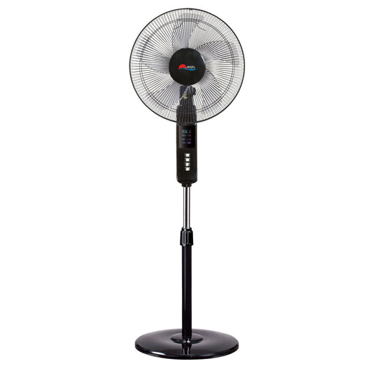3 Speeds Control Stand Fan 16 Inch with Remote Control, Black