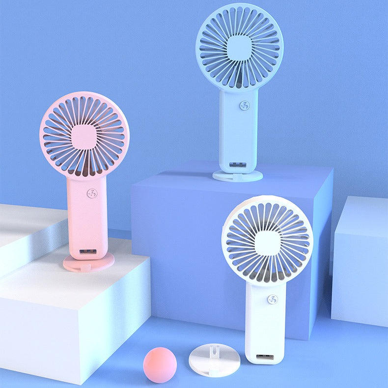Portable mini fan with phone holder,1 piece, random color,USB Charging