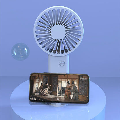 Portable mini fan with phone holder,1 piece, random color,USB Charging