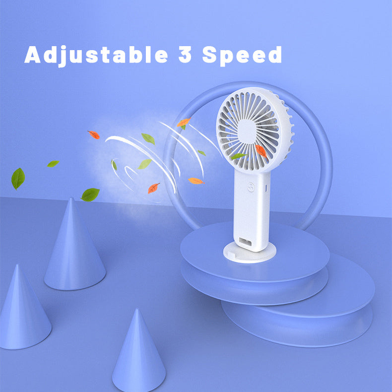 Portable mini fan with phone holder,1 piece, random color,USB Charging