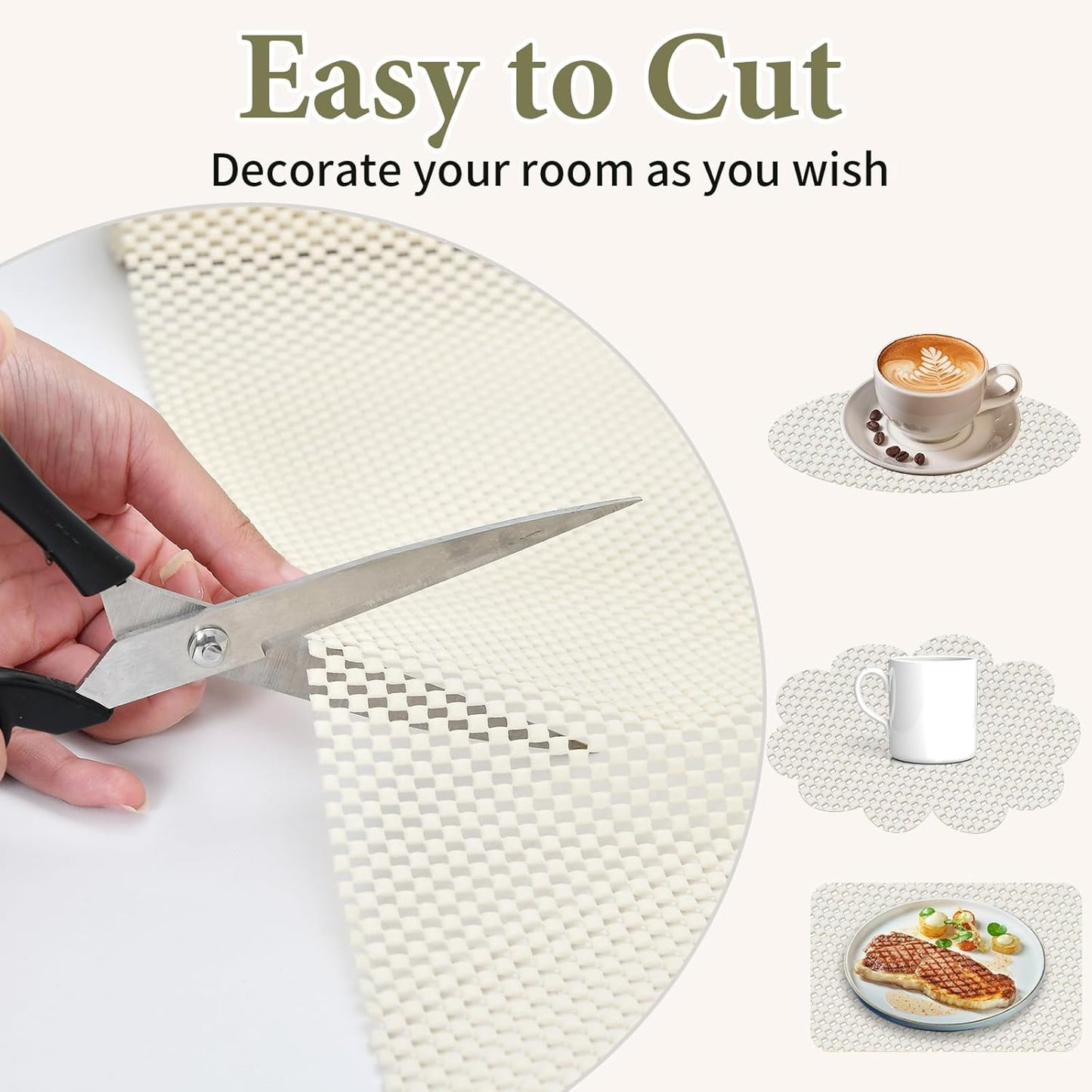 Non-slip Sofa Cushion Pad Gripper Soft Rubber Mesh Mat for Home Office Area Rug