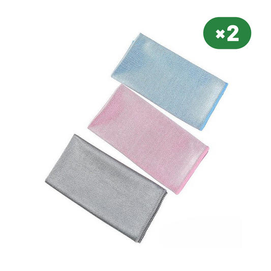 6-Piece Multicolor Microfiber Glass Cleaning Cloth