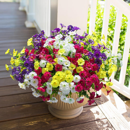 12-Piece Artificial Flowers for Outdoors