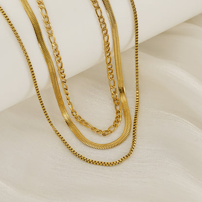 18K Gold-Plated 3 Layers Necklace