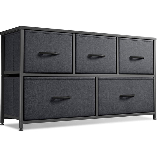 Dresser for Bedroom with 5 Drawers, Black