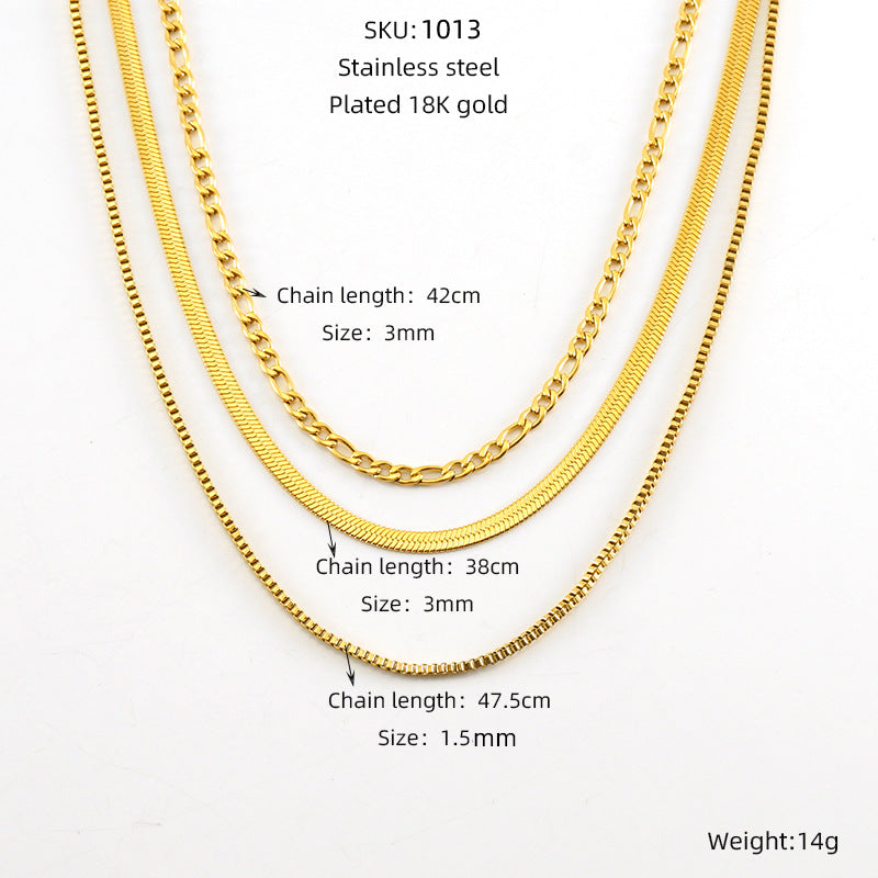 18K Gold-Plated 3 Layers Necklace