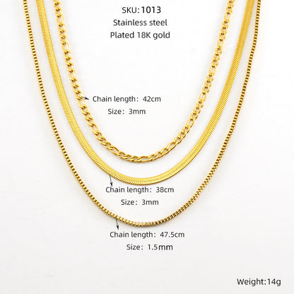 18K Gold-Plated 3 Layers Necklace