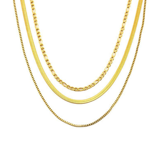 18K Gold-Plated 3 Layers Necklace