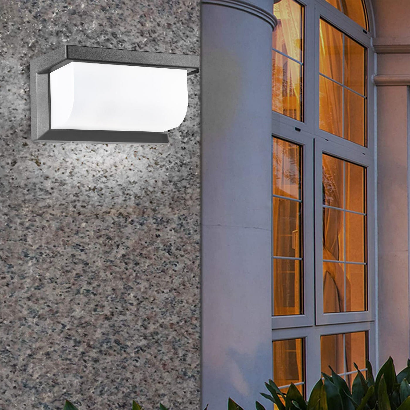 Modern Solar LED Sconce Outside Wall Lamp