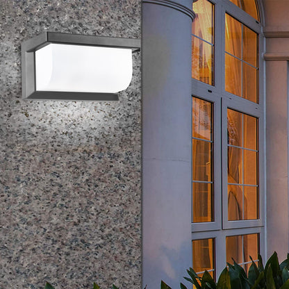 Modern Solar LED Sconce Outside Wall Lamp