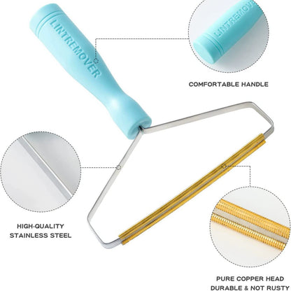 4-Piece Pet Hair Remover, Blue