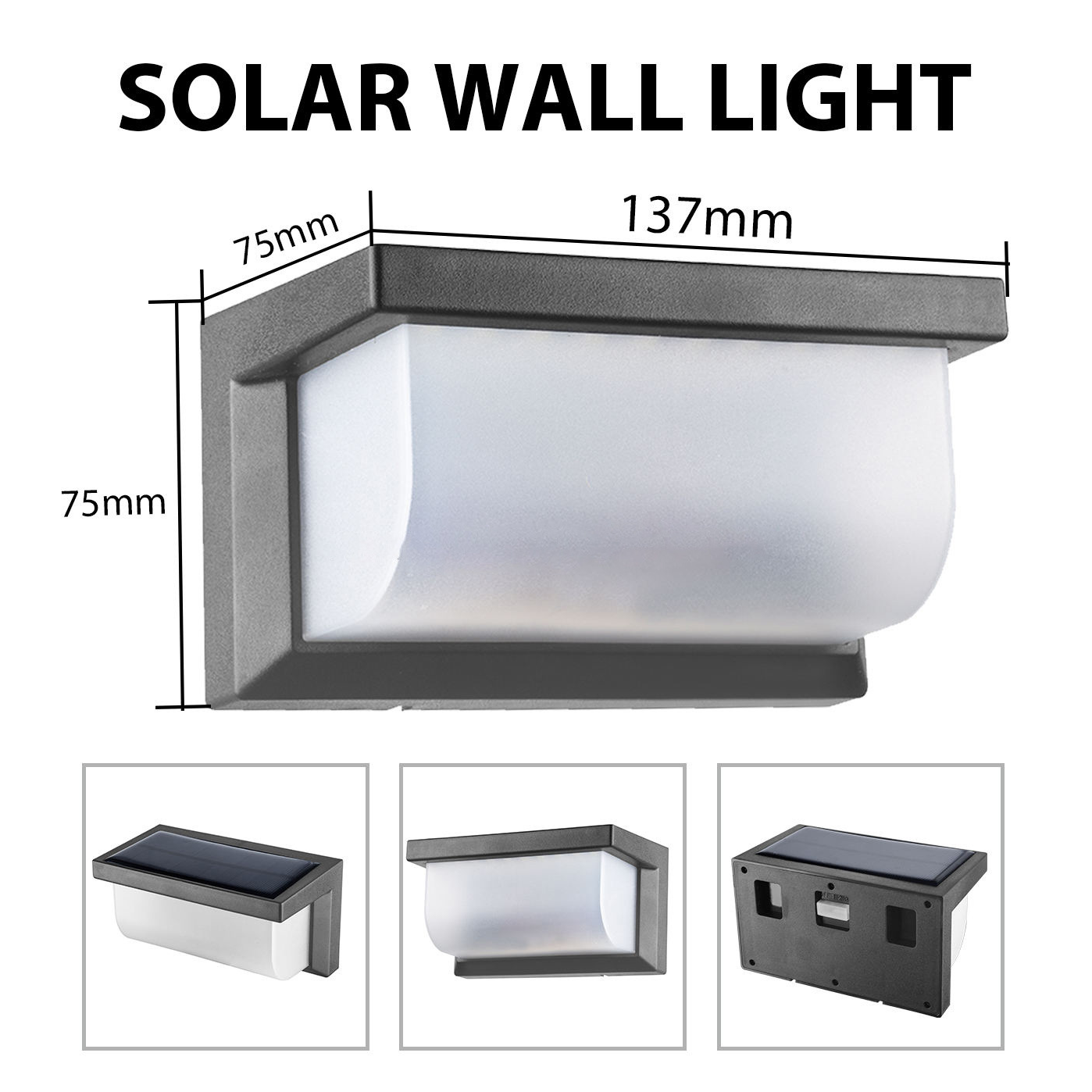 Modern Solar LED Sconce Outside Wall Lamp