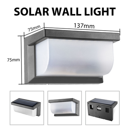 Modern Solar LED Sconce Outside Wall Lamp