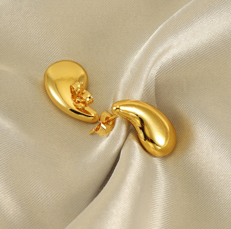 18K Gold-Plated Hoop Earrings Set 6 Pairs