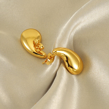 18K Gold-Plated Hoop Earrings Set 6 Pairs