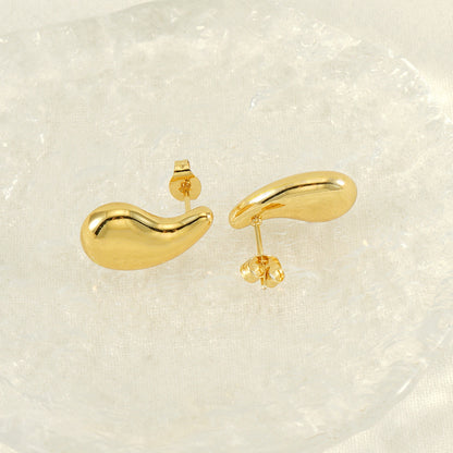 18K Gold-Plated Hoop Earrings Set 6 Pairs