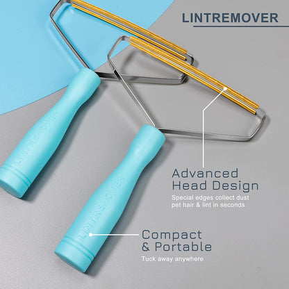 4-Piece Pet Hair Remover, Blue