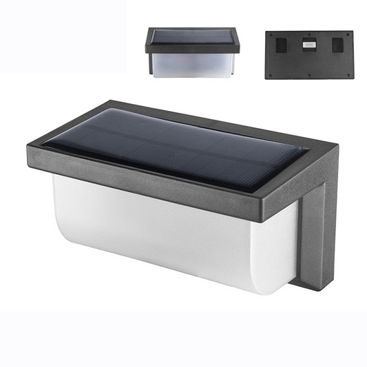 Modern Solar LED Sconce Outside Wall Lamp