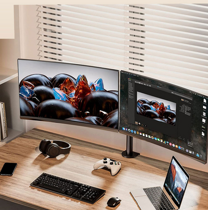 Dual Monitor Mount, Monitor Arm with Swivel for 17-27” Monitors