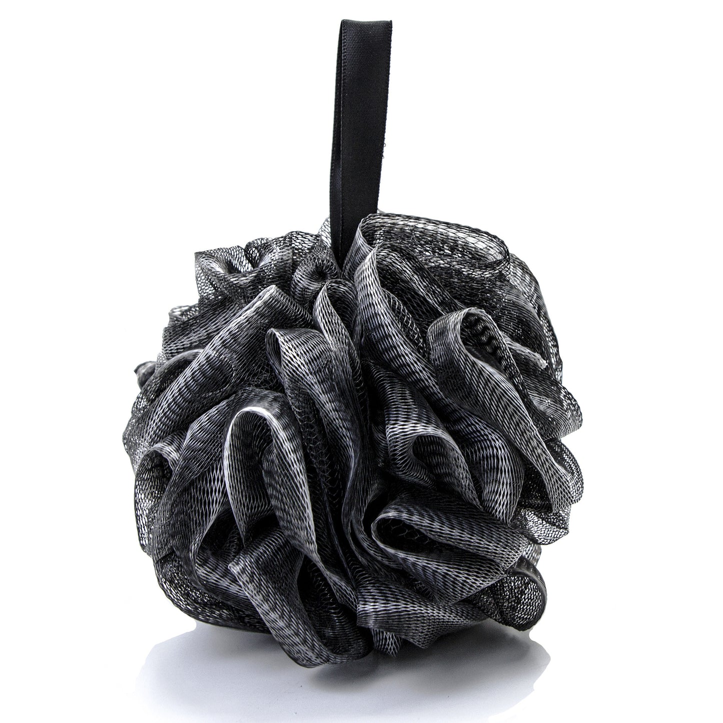 Bath Sponge Soft Mesh Shower Puff Loofah for Men 4 Units, Black