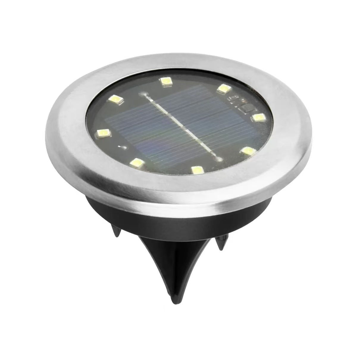 7cm Diameter Solar-Powered Outdoor Disk Light 4 Pack