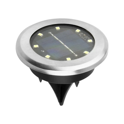 7cm Diameter Solar-Powered Outdoor Disk Light 4 Pack