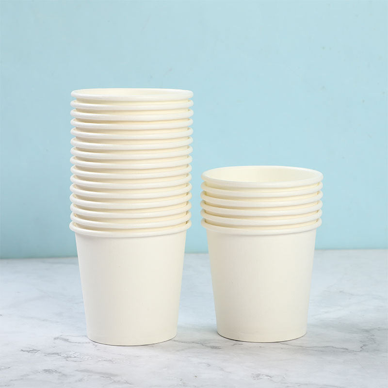 Party Paper Cups [100 Count(White)] 100ml