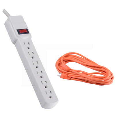 3.9FT 6-Hole Socket And 50FT Extension Cord Pack