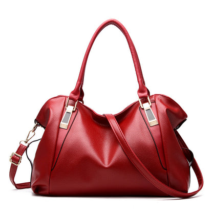 Women's PU Leather Textured Shoulder Handbag