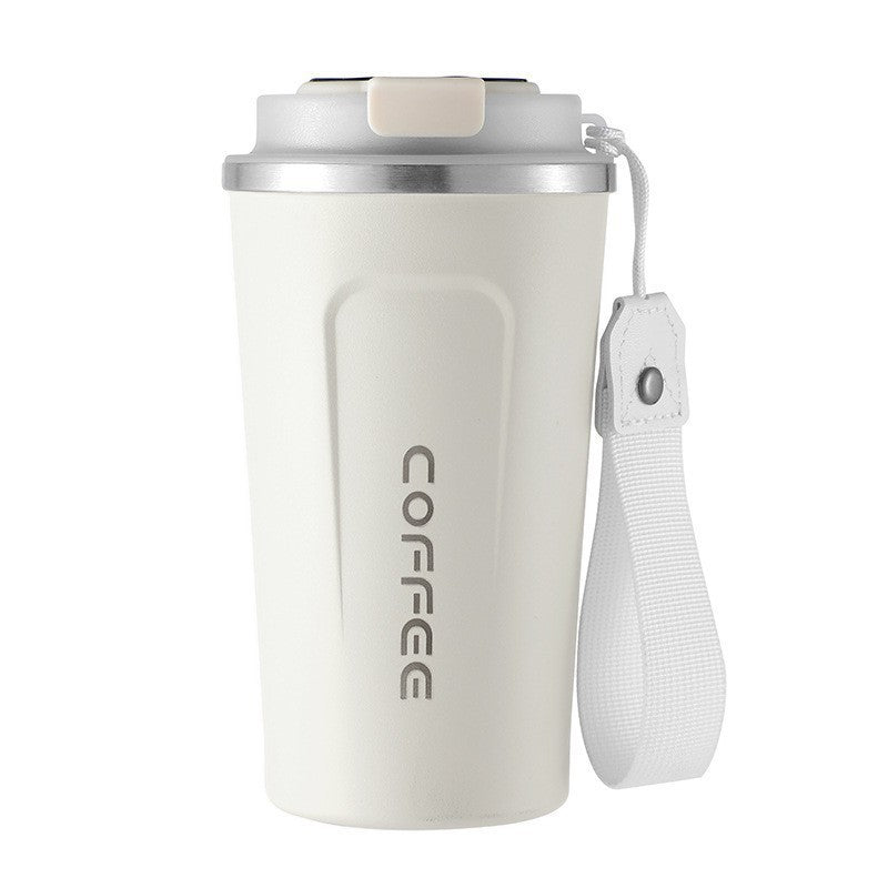 Insulated Cup Flask Stainless Steel Coffee Mug 510ML(17.24Oz)-Portable Rope