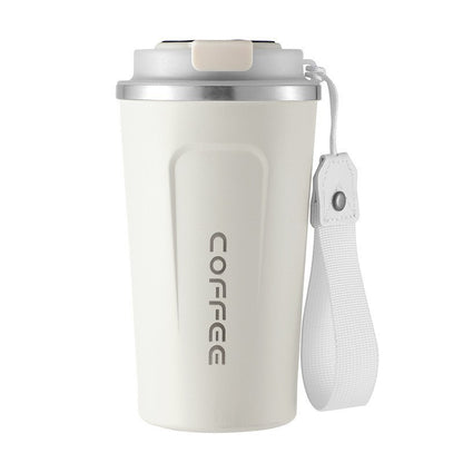 Insulated Cup Flask Stainless Steel Coffee Mug 510ML(17.24Oz)-Portable Rope