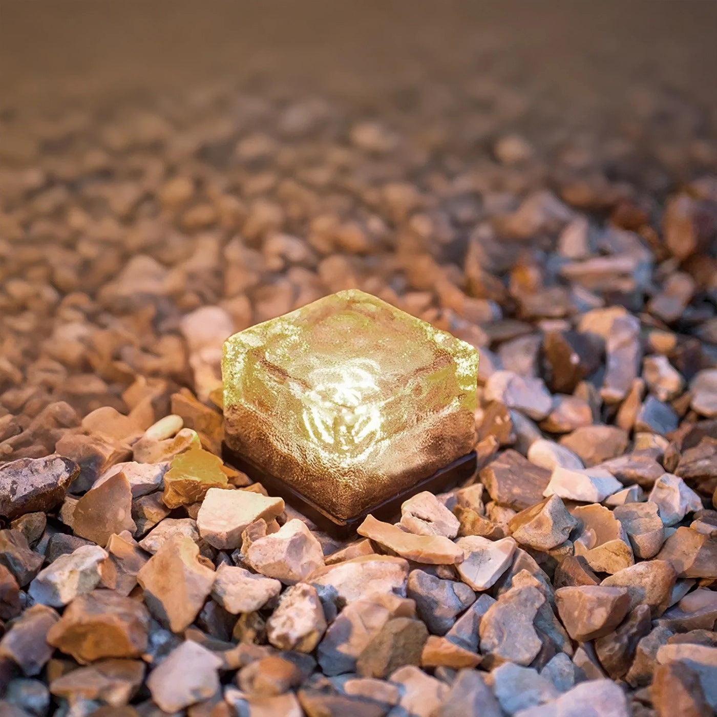Solar Outdoor Ice Cube Bricks Rocks Lights