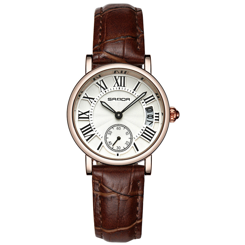 Fashion Casual Ladies Watch Leather Strap