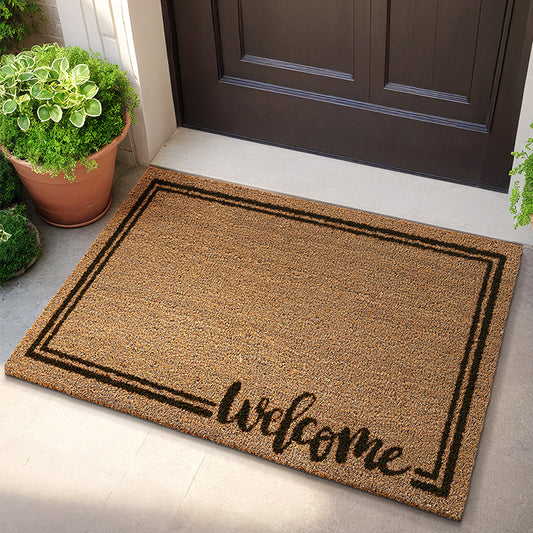 Welcome Coco Coir Door Mat 45*75cm, Brown
