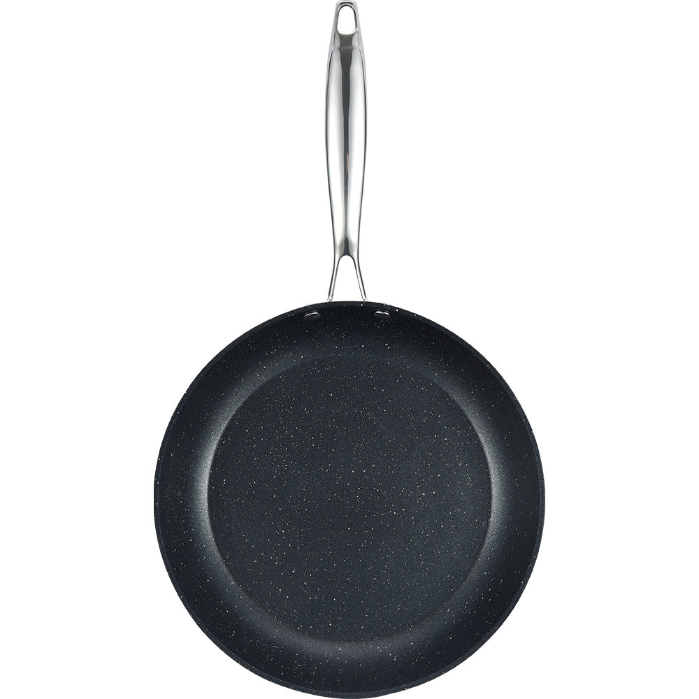 Marble Skillet Nonstick Frying Pan with Lid, Gray