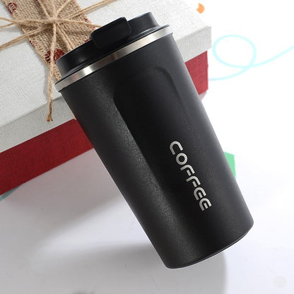 Insulated Cup Flask Stainless Steel Coffee Mug 510ML(17.24Oz)-Portable Rope