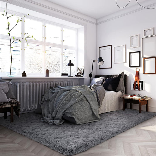 Fluffy Area Rugs for Living Room Bedroom 4x6 Feet(2 Color Options)
