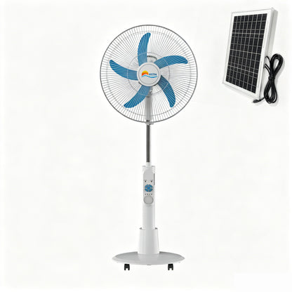 16 Inch Rechargeable Solar Pedestal Fan AC DC Operated